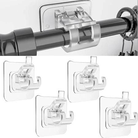 Rods Clips Hook Self Adhesive ( Pack of 10 )